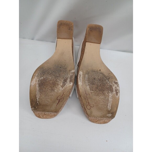 Jessica Simpson womens white summer wedges shoes knotted 8.5 - Picture 6 of 11